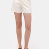 Women's Off-White 7s6-101 Midi Mom Fit Elastane Fabric Denim Shorts