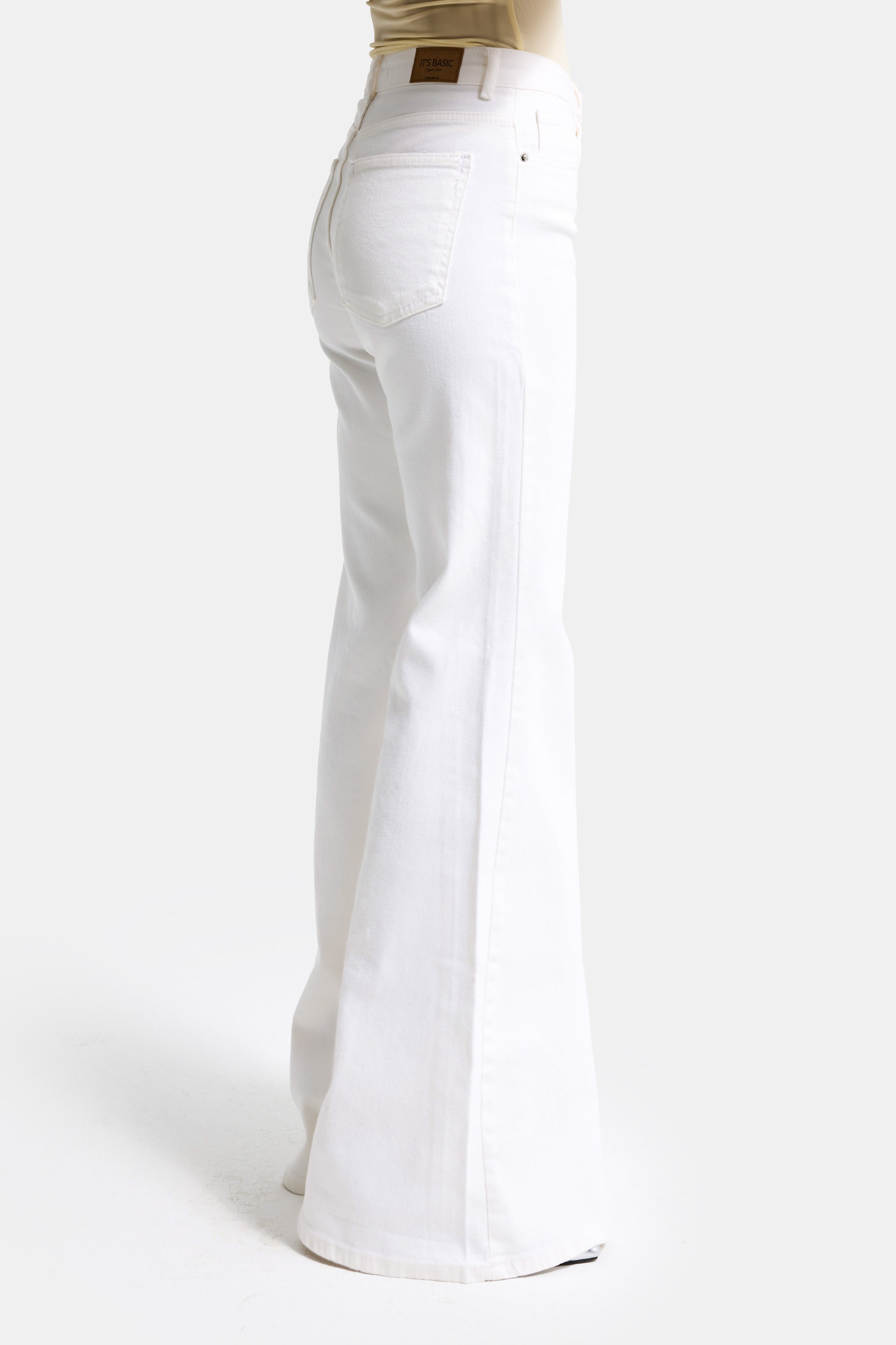 Kadın Kırık Beyaz 7s6-101 MRY Flare Fit Komfort Kumaş Denim Jean