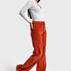 Women's Tile Color 26w5-104 Fine Corduroy Straight Fit Trousers