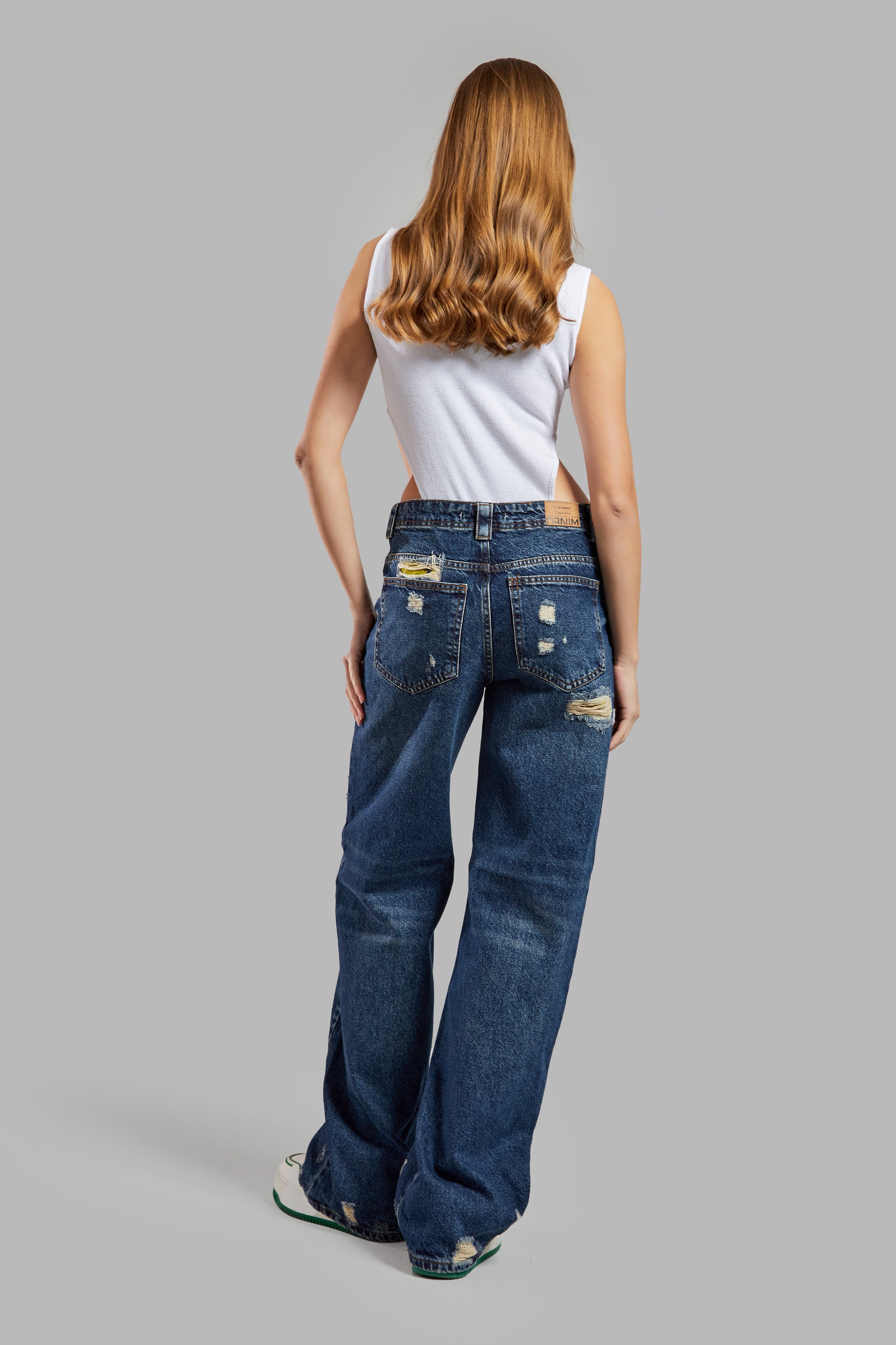 Women's Jeans Color 10W48 Tailored Relax Fit Ethnic Patterned Denim