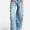 Women's Denim Color 12s6-32 Mega Baggy Fit Custom Designed Accessory Denim Jean