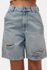 Kadın Kot Rengi 12s6-32 Skater Fit Denim Bermuda Şort