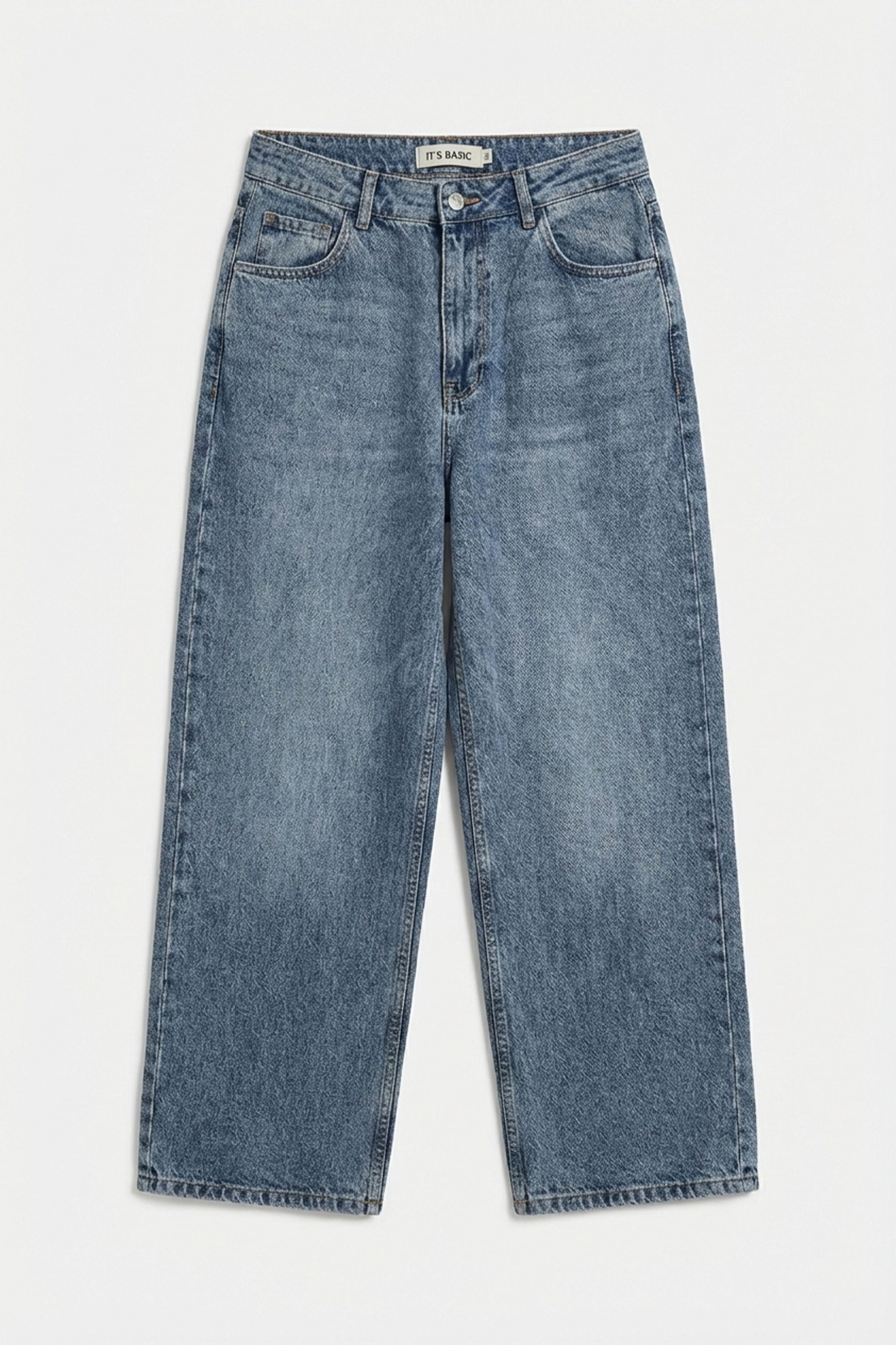 Kadın Kot Rengi 17s6-125 Skater Fit Bol Kesim Denim Jean