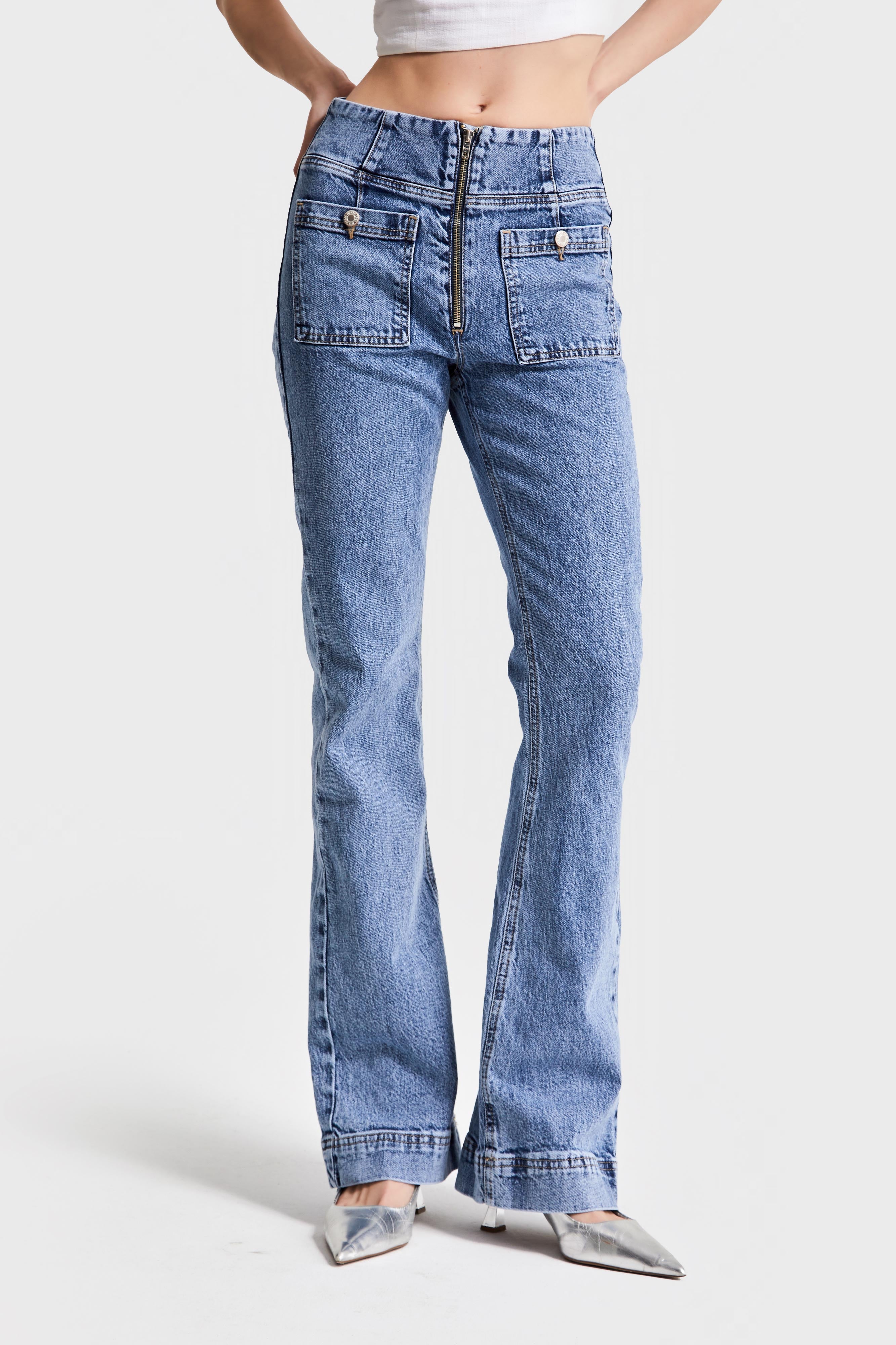 Women's Jeans Color 2S5-4 Flare Fit Front Pocket Lycra Denim