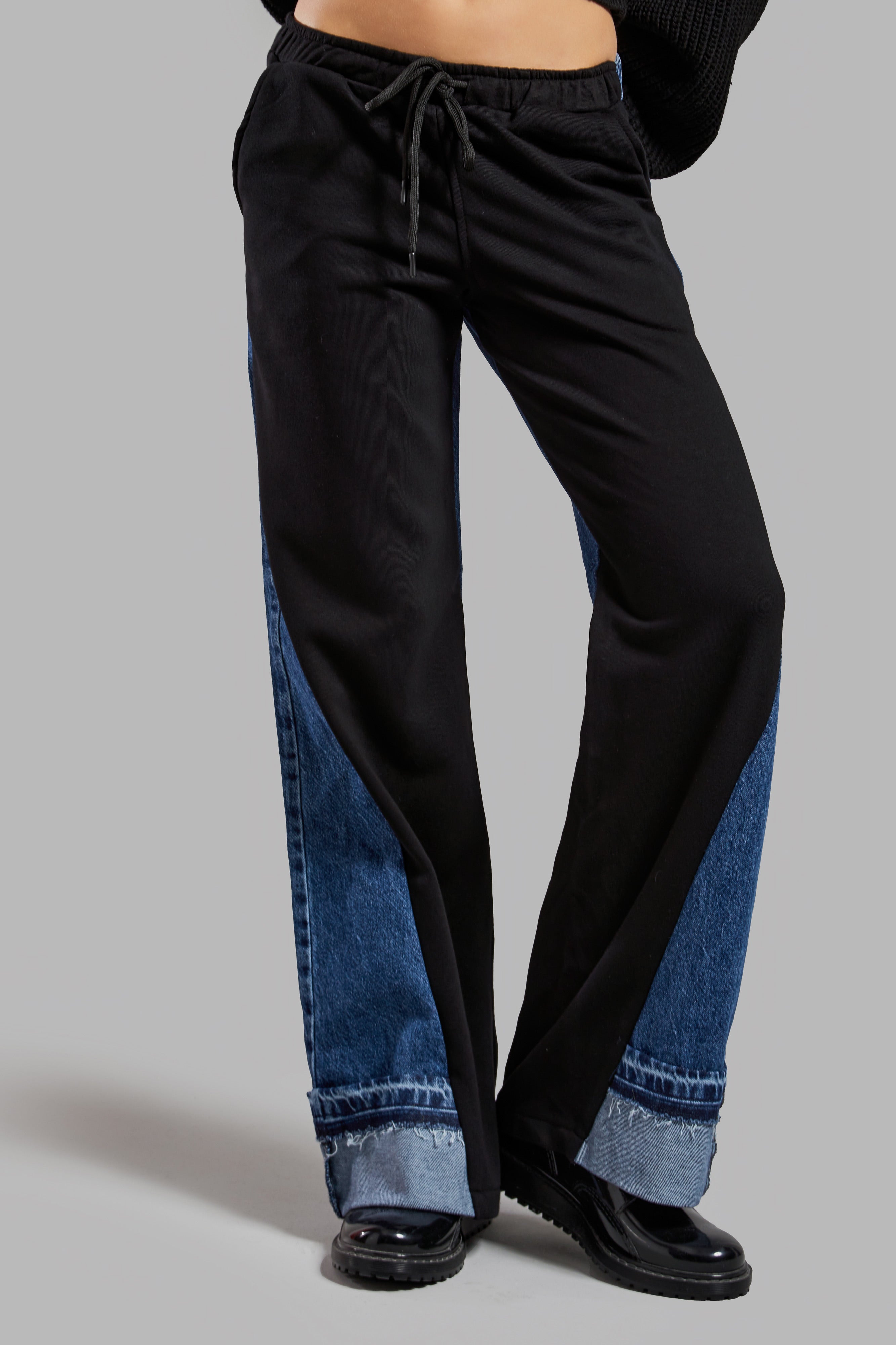 Women's Jeans Color 2w45 Knitted Denim Piece Loose Fit Design Trousers