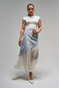 Women's Jeans Color 3s5-3 Denim Fabric Pleated Maxi Length 100% Cotton Design Denim Skirt
