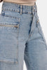 Kadın Kot Rengi 4s6-3 Relax Kargo Fit Denim Jean