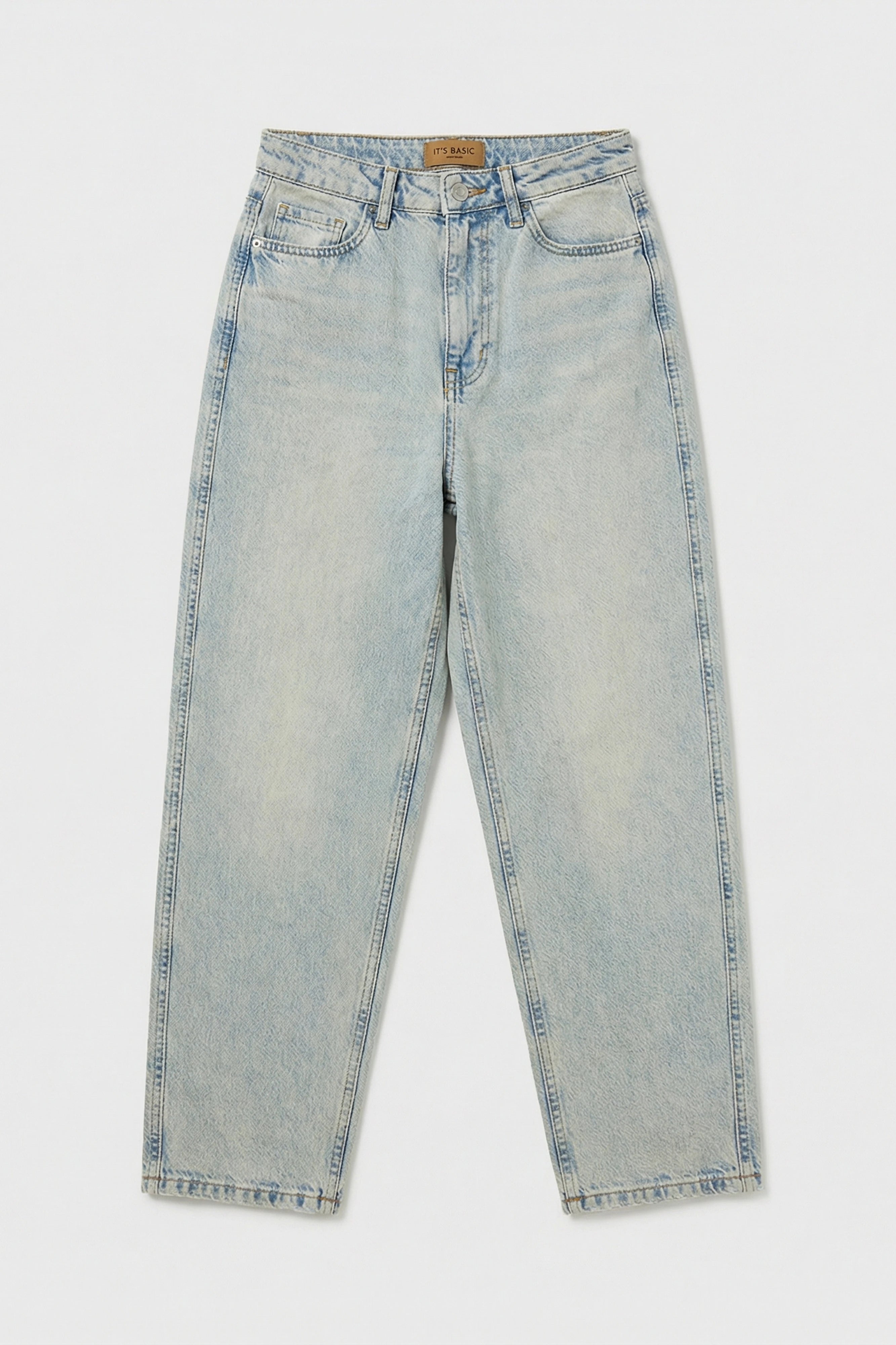 Kadın Kot Rengi 4s6-75 Relax Fit %100 Koton Denim Jean