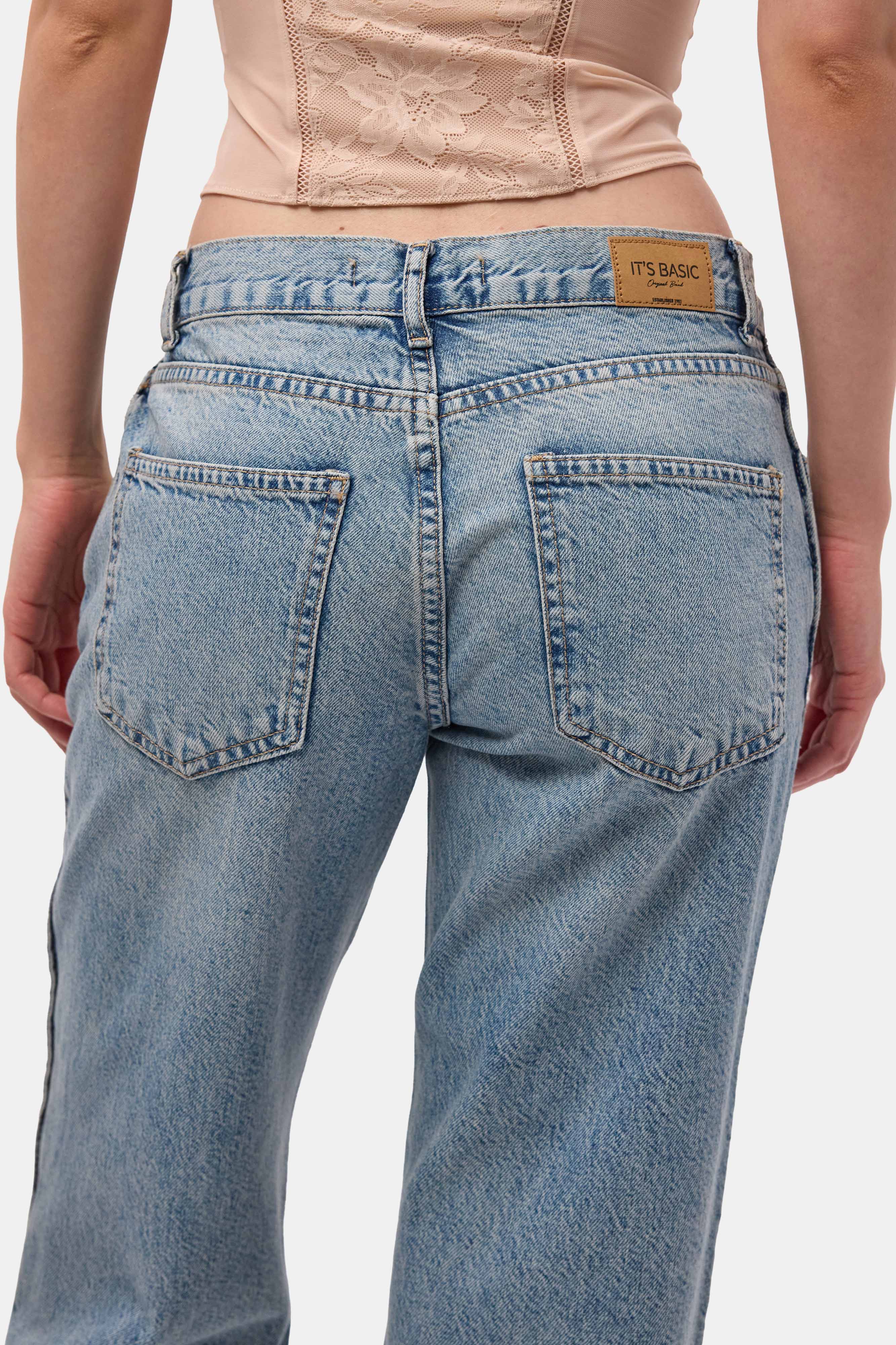 Kadın Kot Renk 4s6-32 Bootcut Fit Orta Bel Denim Jean