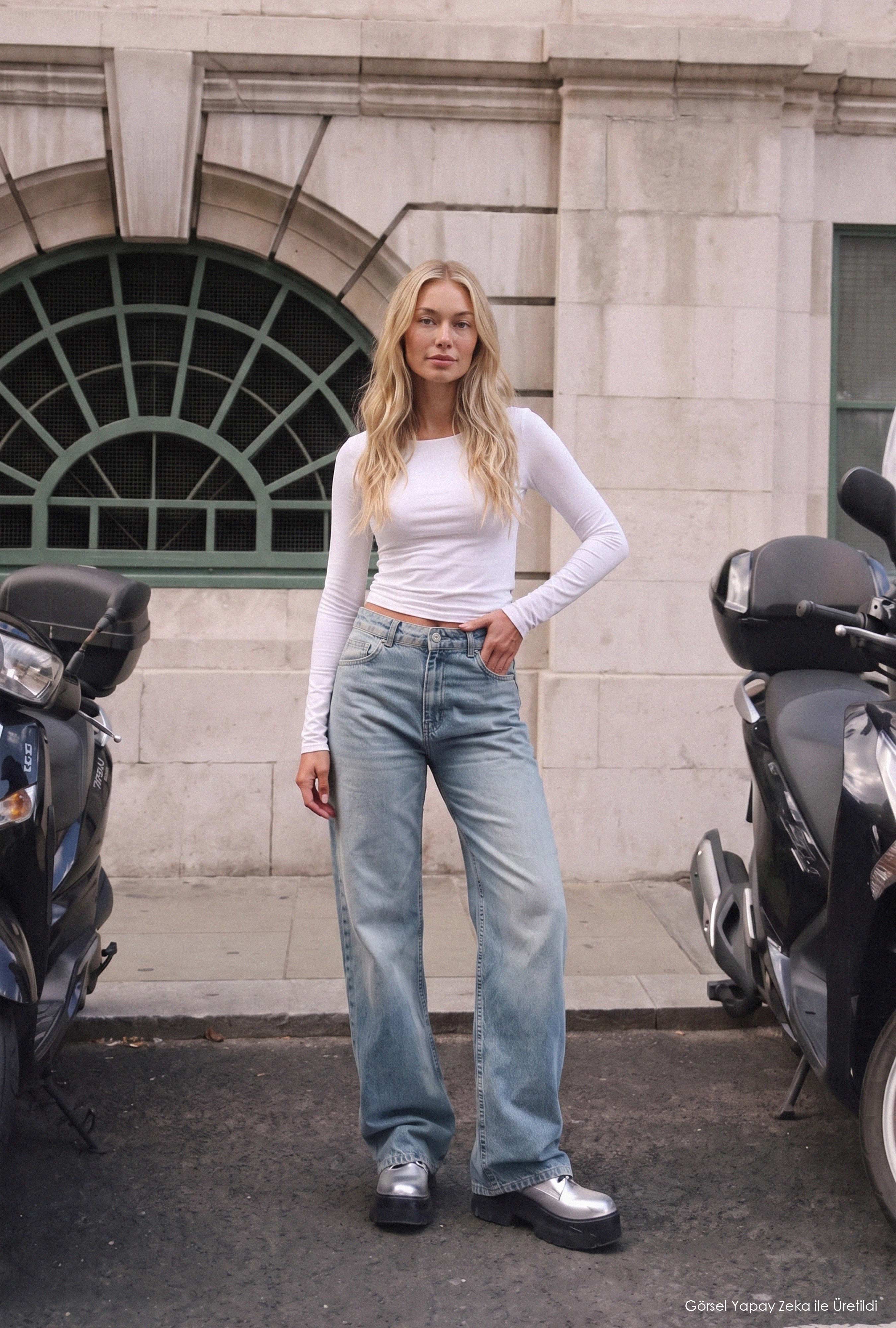 Women's Jeans Color 4s6-32 Straight Fit High Waist Denim Jean