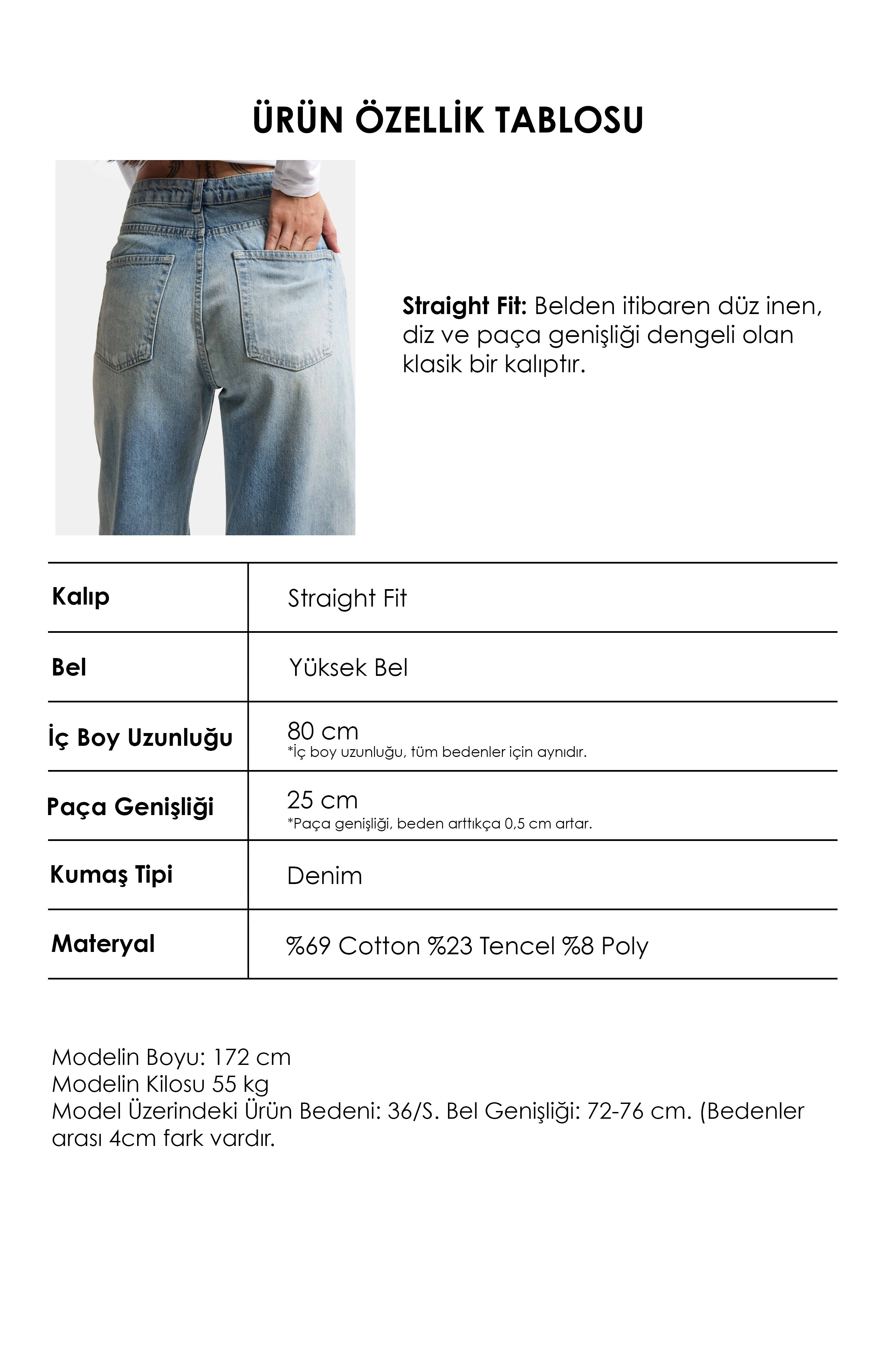 Women's Jeans Color 4s6-32 Straight Fit High Waist Denim Jean