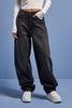 Kadın Koyu Füme Renk Cindy 2w41 Skater Fit Bol Kesim Denim Jean