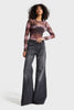 Women's Dark Smoked Flare Fit 100% Cotton Denim Jeans