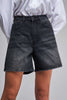 Женские джинсовые шорты Diana Mom Fit длины миди темно-дымчатого цвета