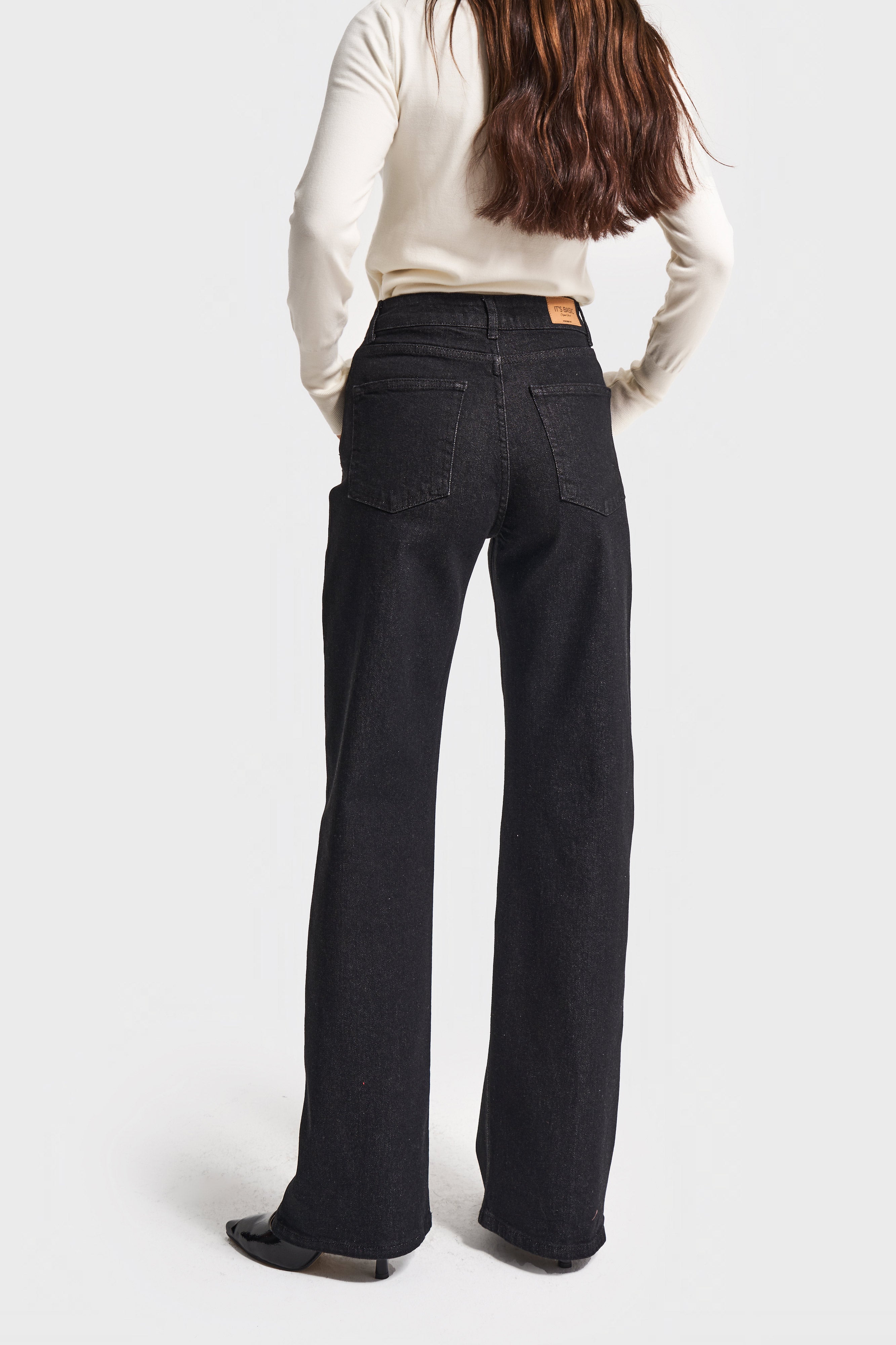 Kadın Koyu İndigo Renk 7w5-51 Straight Fit Yüksek Bel İç Boy 80cm Elastan Kumaş Denim Jean