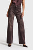 Kadın Koyu Kahve Doris 2s6-16 Straight Fit Yüksek Bel %100 Koton Denim Jean