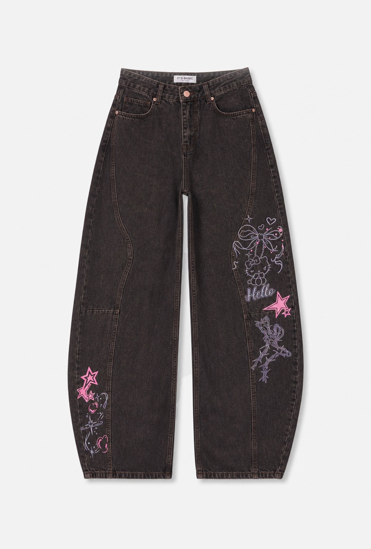 Kadın Koyu Kot 2w6-161 Barrel Fit Özel Tasarım Denim Jean