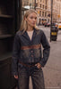 Women's Dark Denim 2w6-8 Oversize Waist Design Denim Jacket