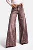 Women's Dark Blue 4s6-157 Super Palazzo 100% Cotton Denim Jeans