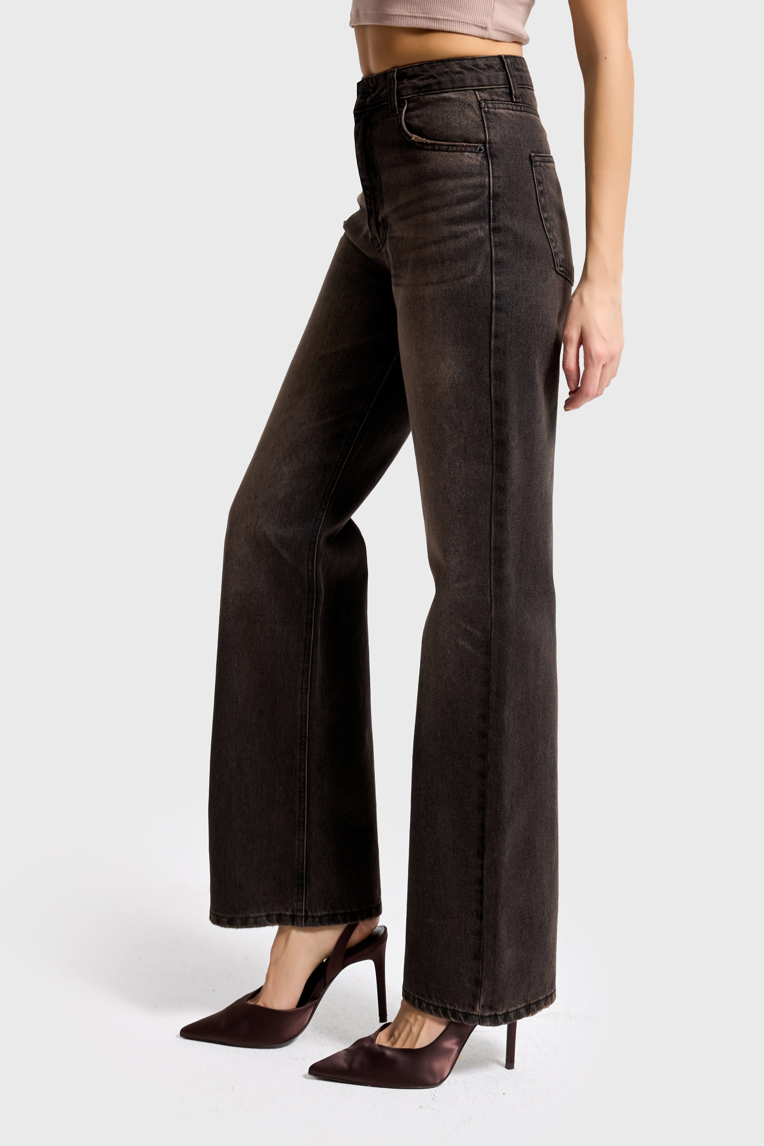 Kadın Koyu Kot Rengi Doris 2s6-62 Straight Fit Yüksek Bel %100 Koton Denim Jean