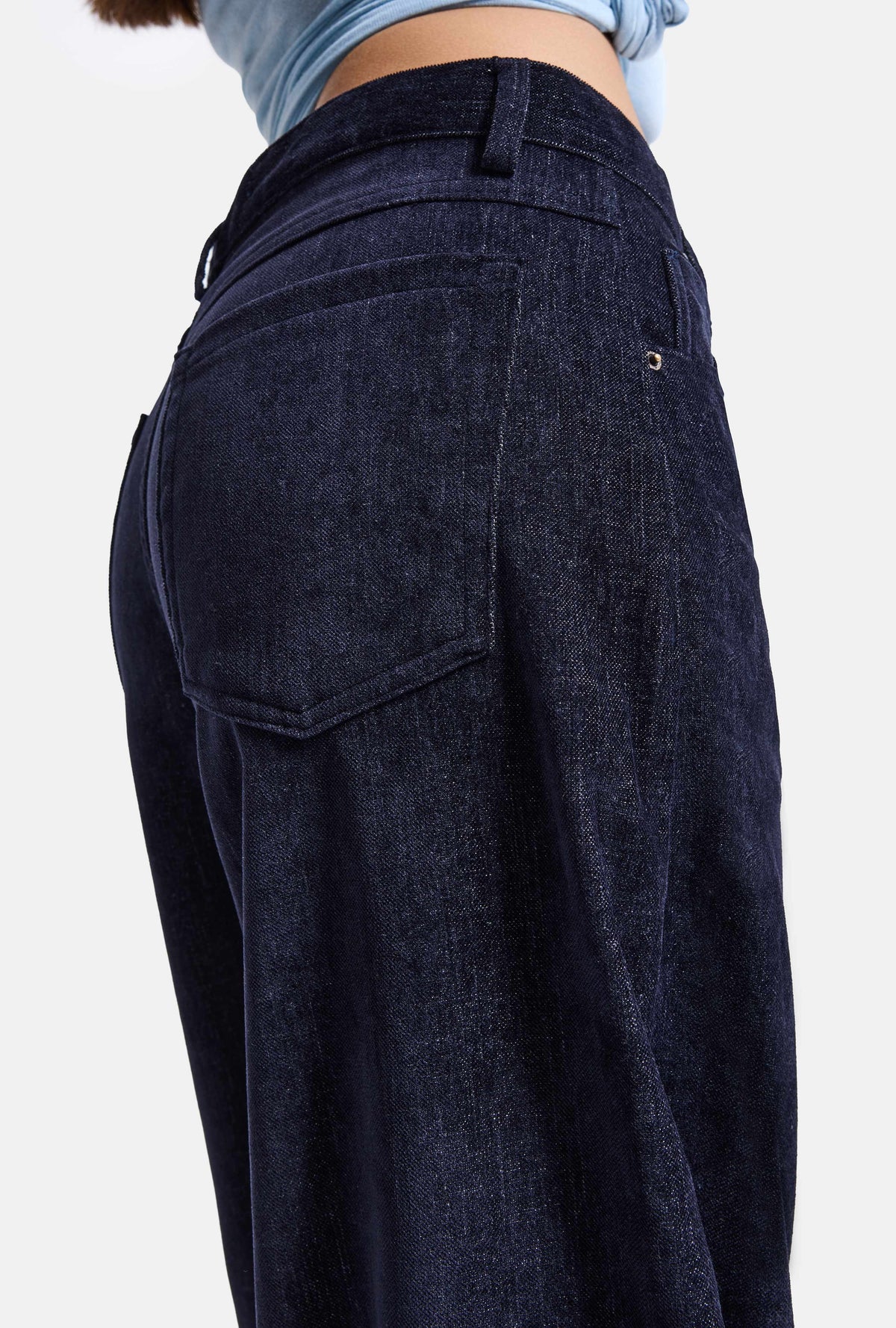 Kadın Koyu Laci w6-56 Palazzo Fit Pürüzsüz Velvet Kadife Kumaş Pantolon