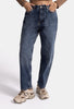 Kadın Koyu Mavi 2w5-5 Relaxed Fit Beli Lastikli Denim Jean