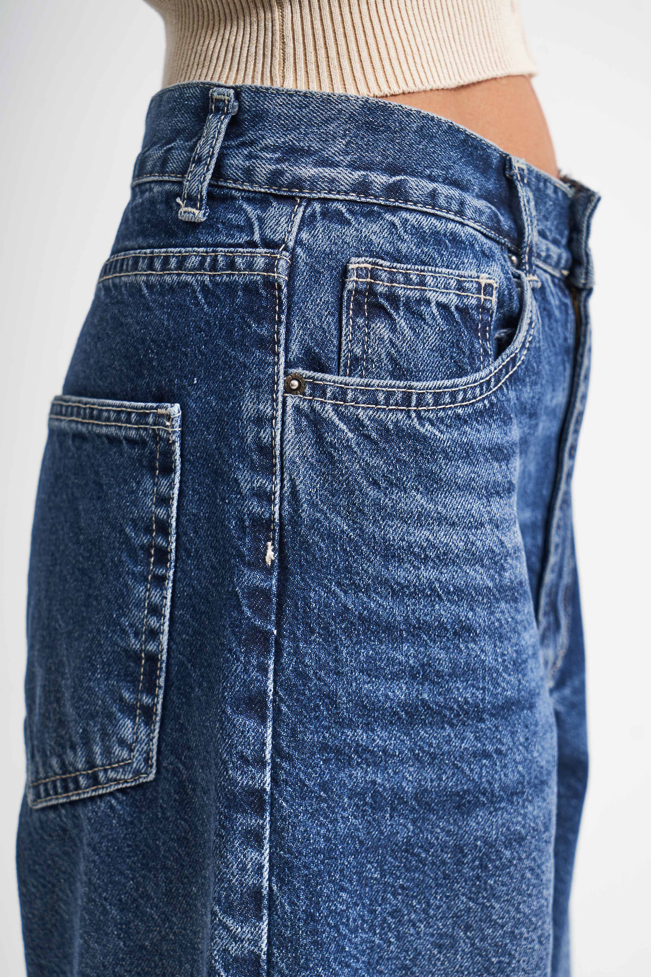 Women's Dark Blue Color 18w46 Skater Fit 100% Cotton Denim