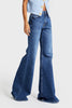 Kadın Koyu Mavi Renk 2w5-5 MRY Flare Fit Komfort Kumaş İç Boy 83cm Denim Jean
