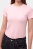 Kadın Light Pembe s6-98 Bisiklet Yaka %100 Organik Pamuk Esnek Kumaş T-Shirt