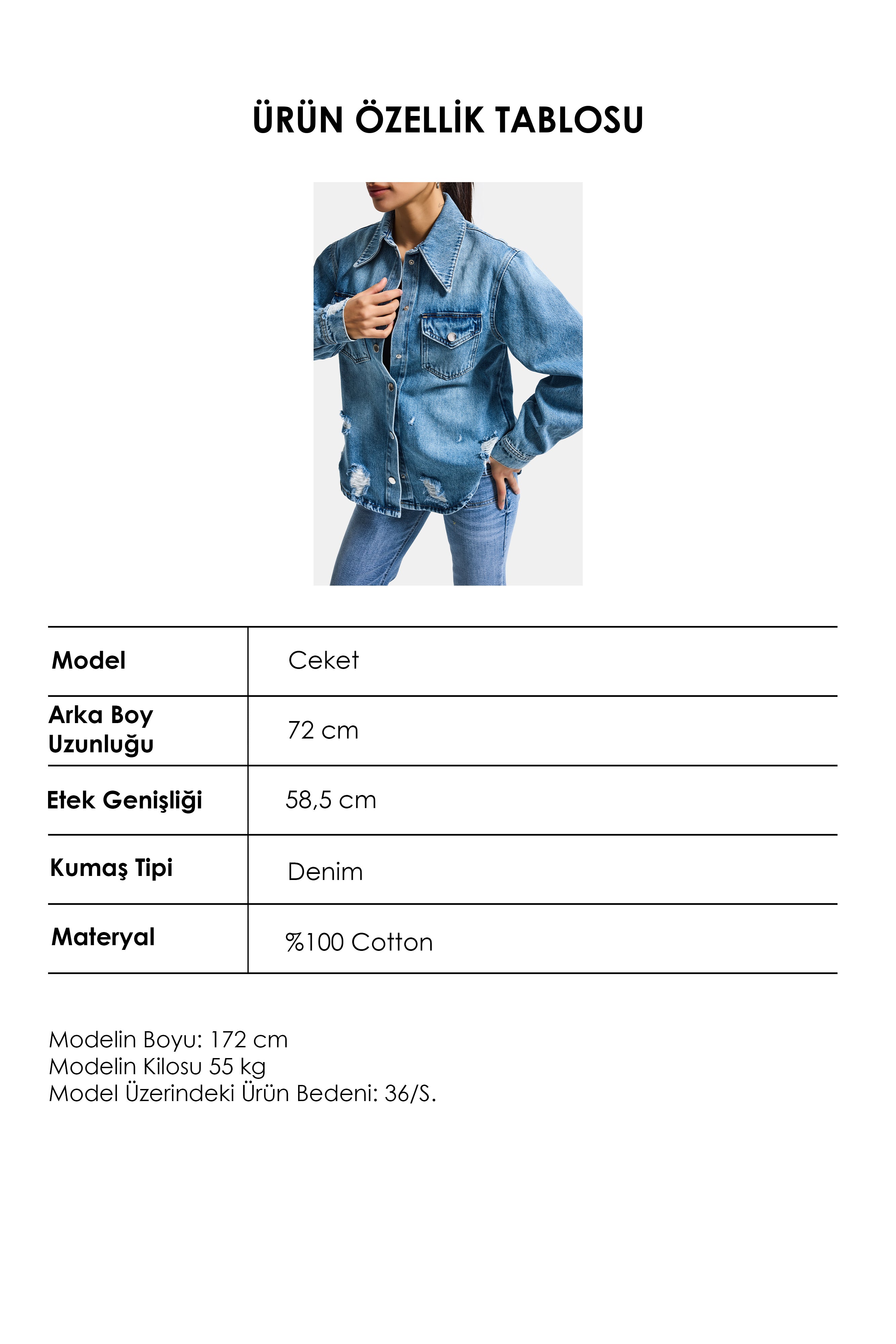 Women's Blue 12s6-4 Ripped Detail Denim Shirt