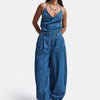 Women Blue 1s6-4 Custom Design Loose Fit Strappy Overalls