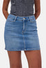 Kadın Mavi 2s6-4 Straight Mini Esnek Kumaş Denim Etek