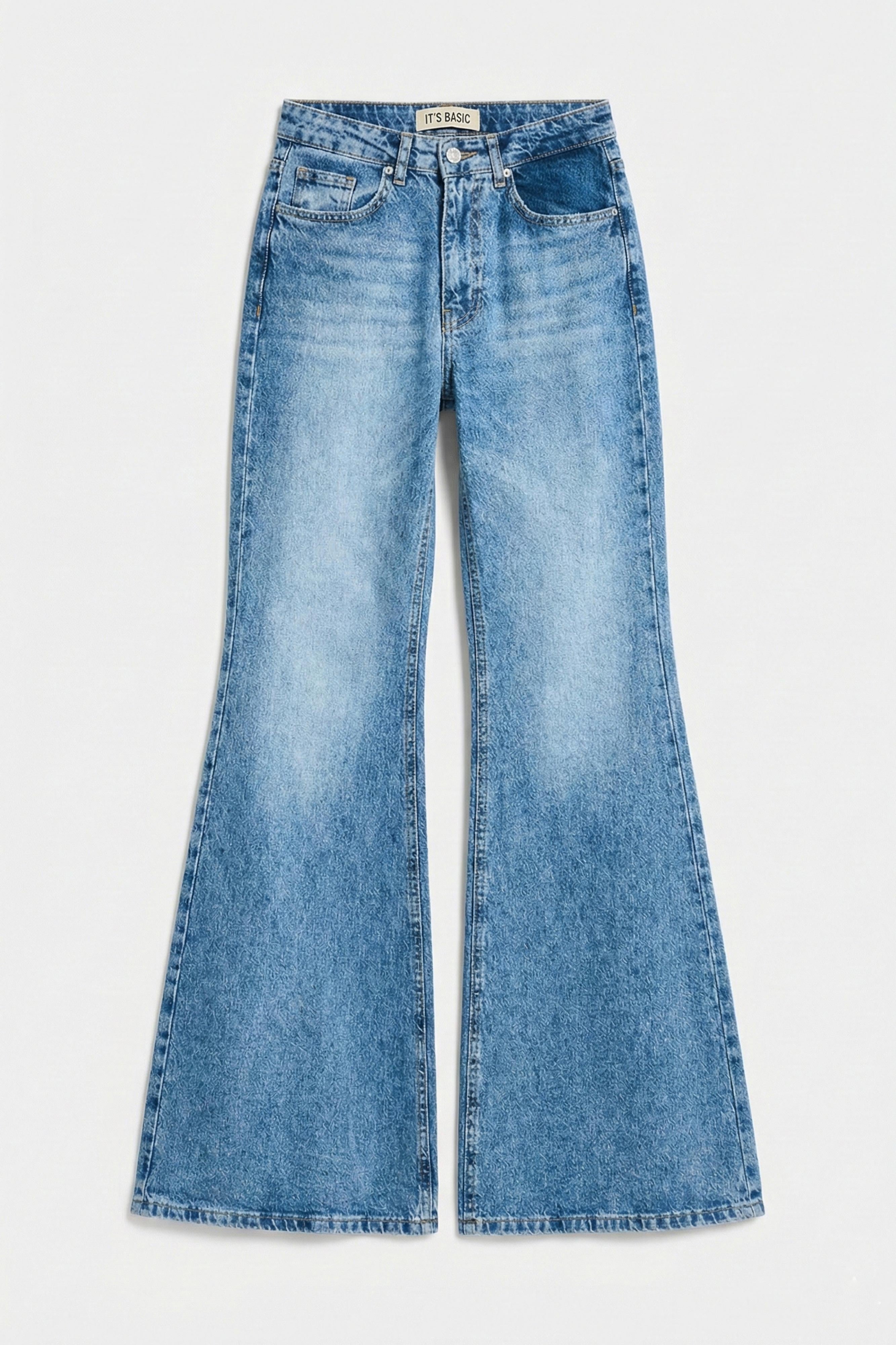 Kadın Mavi 4s6-4 Flare Fit Komfort Kumaş Denim Jean