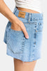 Kadın Mavi 4s6-4 Mini Mom %100 Koton Denim Şort