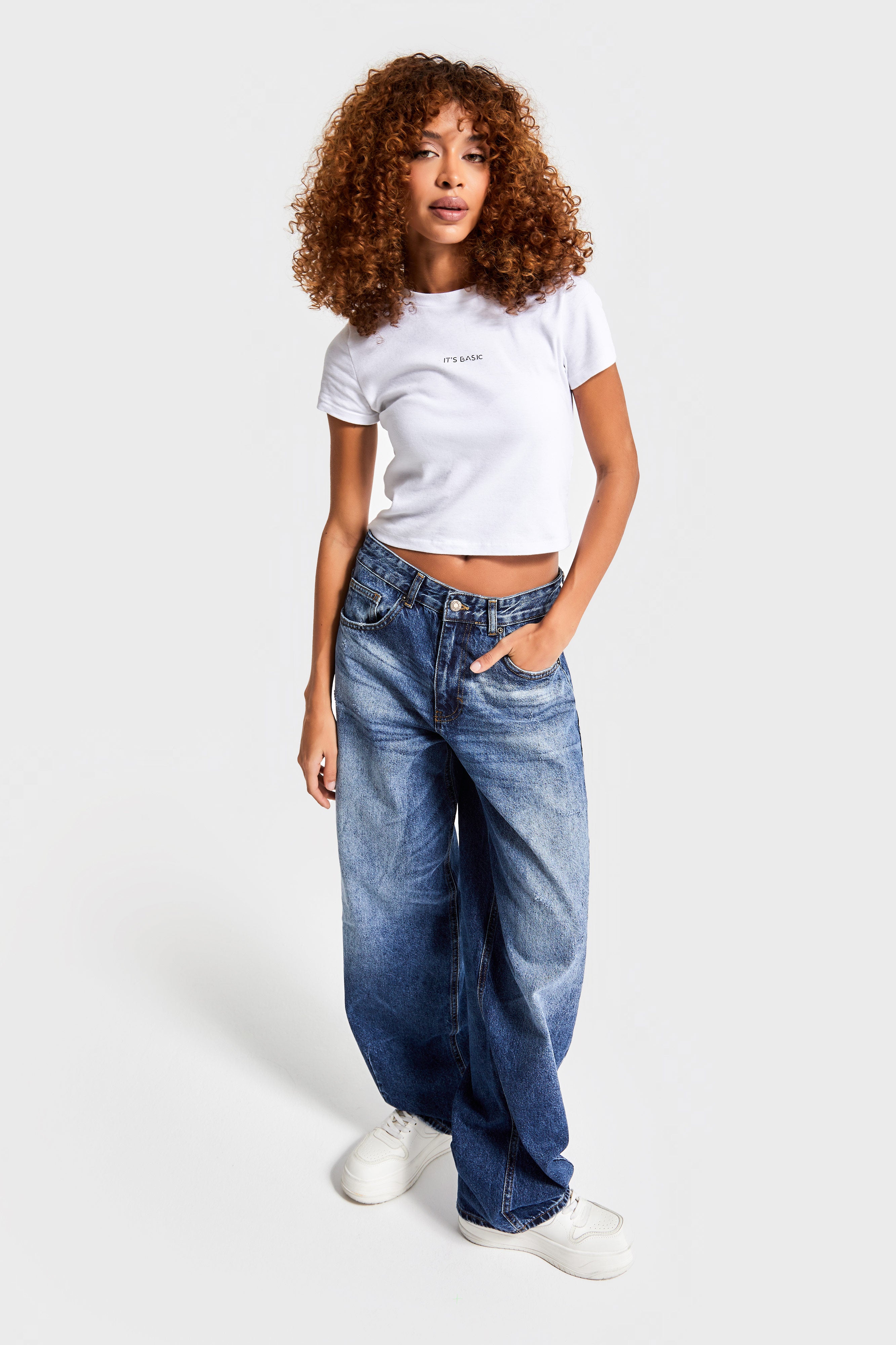 Kadın Mavi Renk 10w46 Barrel Fit %100 Koton Denim