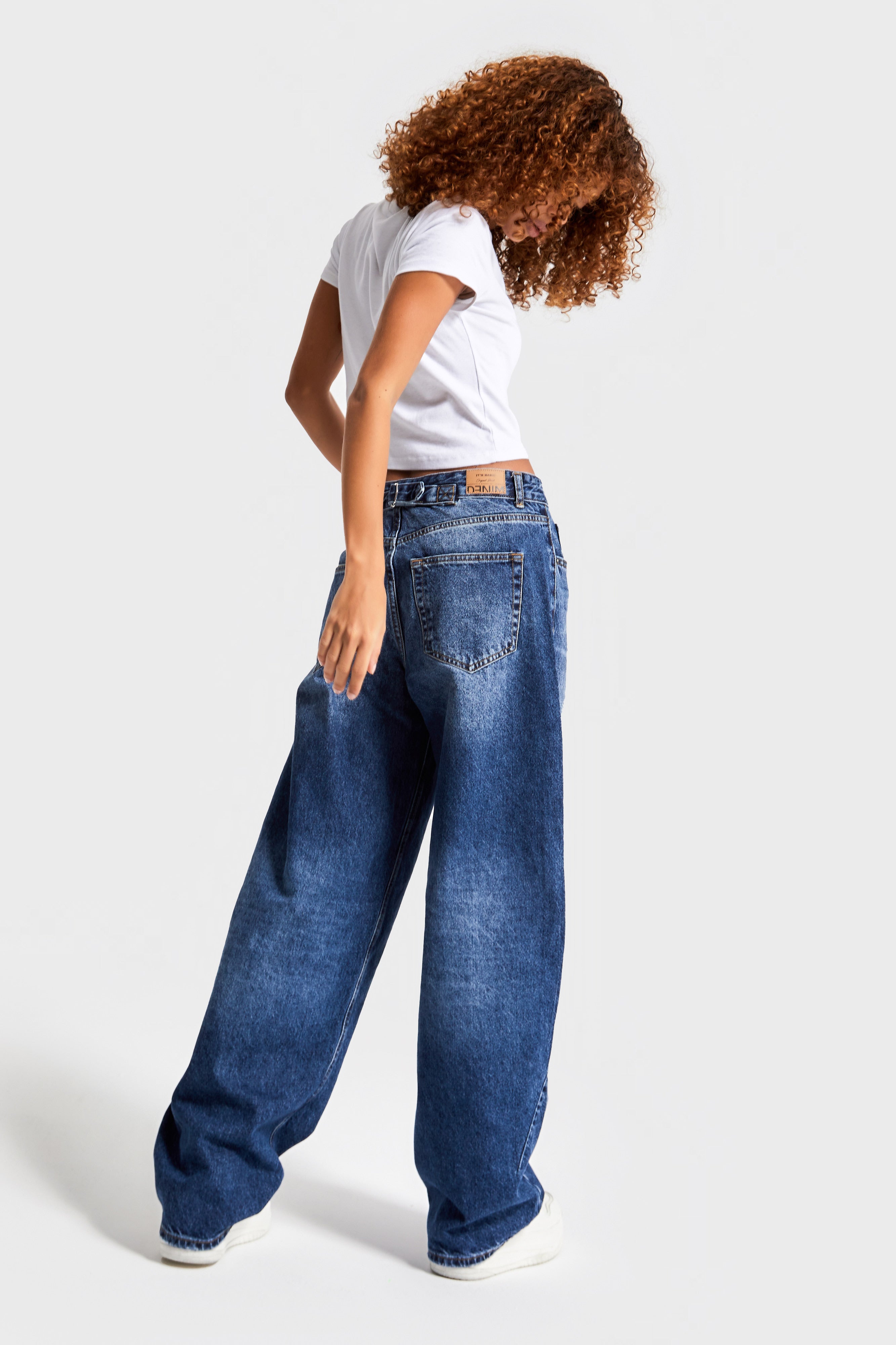 Kadın Mavi Renk 10w46 Barrel Fit %100 Koton Denim