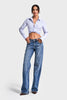 Kadın Mavi Renk 35w5-5 Midrise Straight Fit Esnek Elastan Kumaş Denim Jean