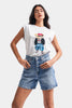 Kadın Mavi Renk Diana Mom Fit Midi Boy Denim Şort