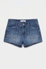 Kadın Mavi T-2s6-4 Drop Detaylı Mini Özel Tasarım Denim Şort