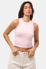 Kadın Pembe s6-98 Sıfır Kol Esnek Kumaş Crop Top
