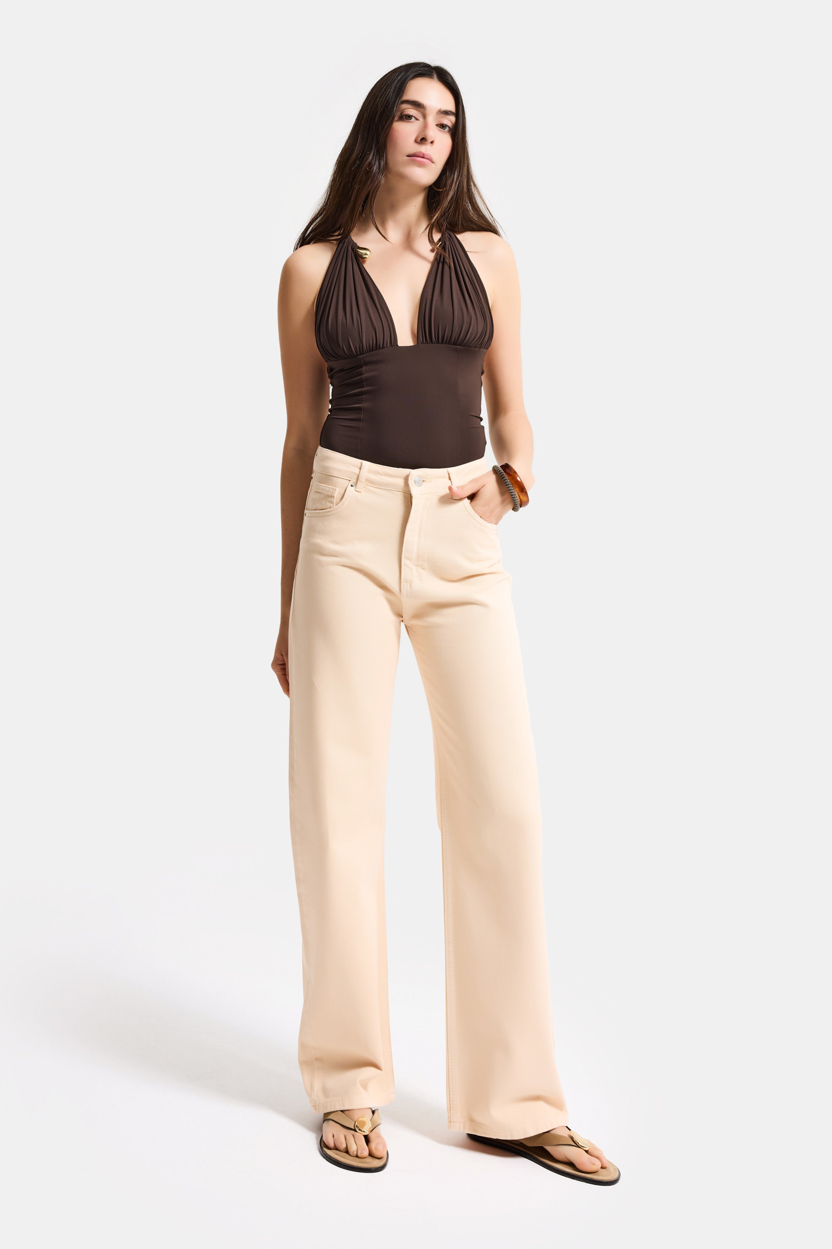 Kadın Raw Doris 6s6-57 Straight Fit Yüksek Bel Denim Jean