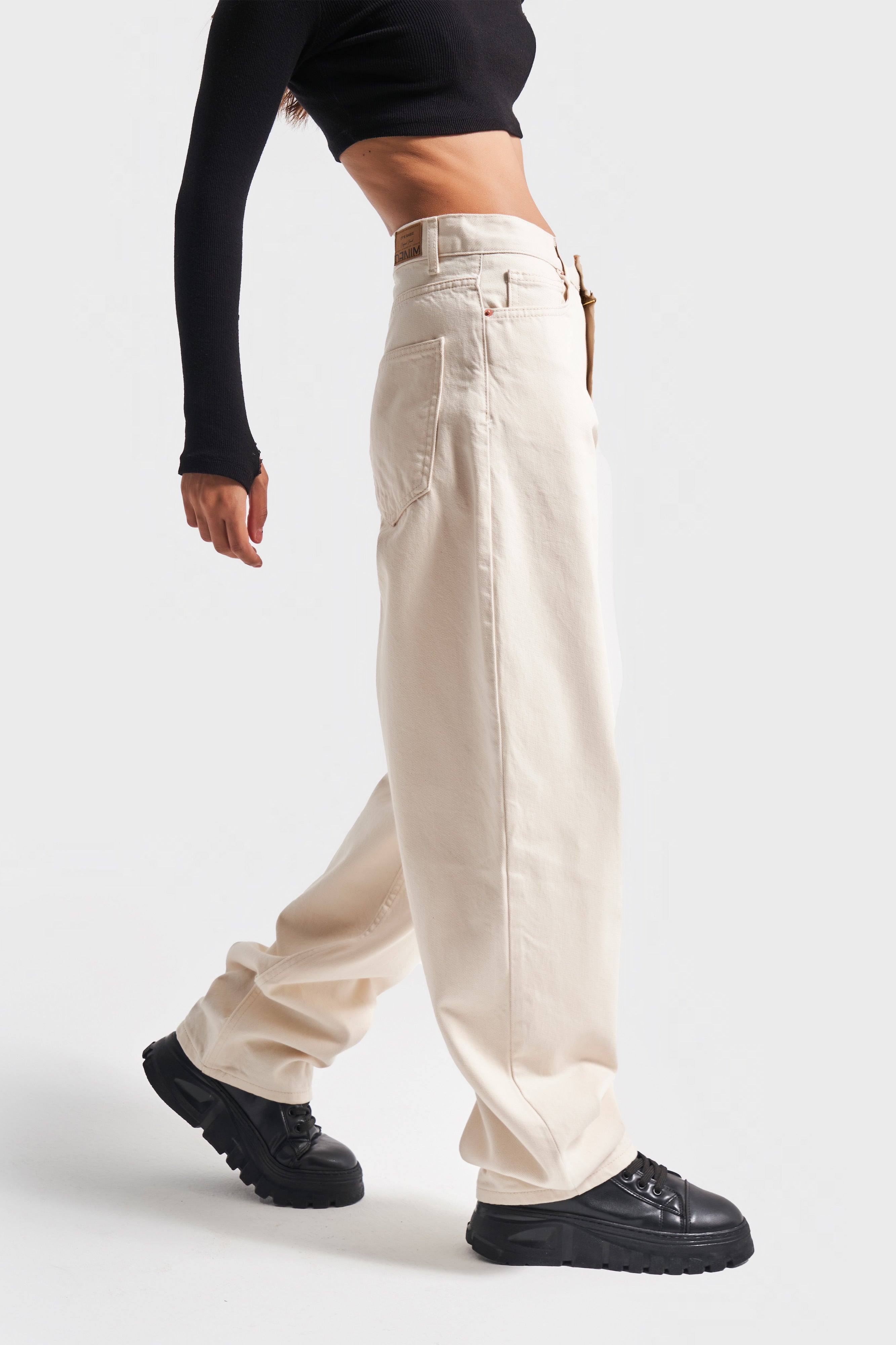 Women's Raw Color 100% Cotton Skater Fit Denim