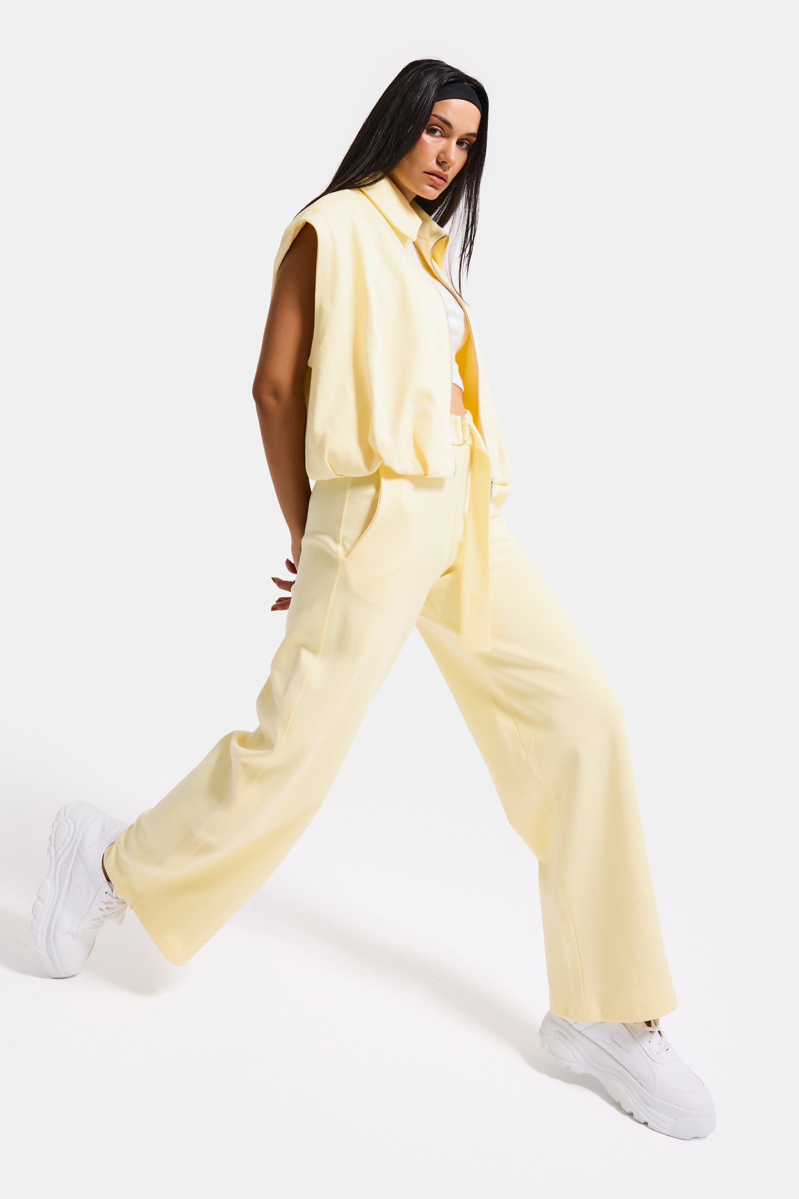 Kadın Sarı Renk s6-108 Alt Üst 2'li Kombin Tasarım Takım