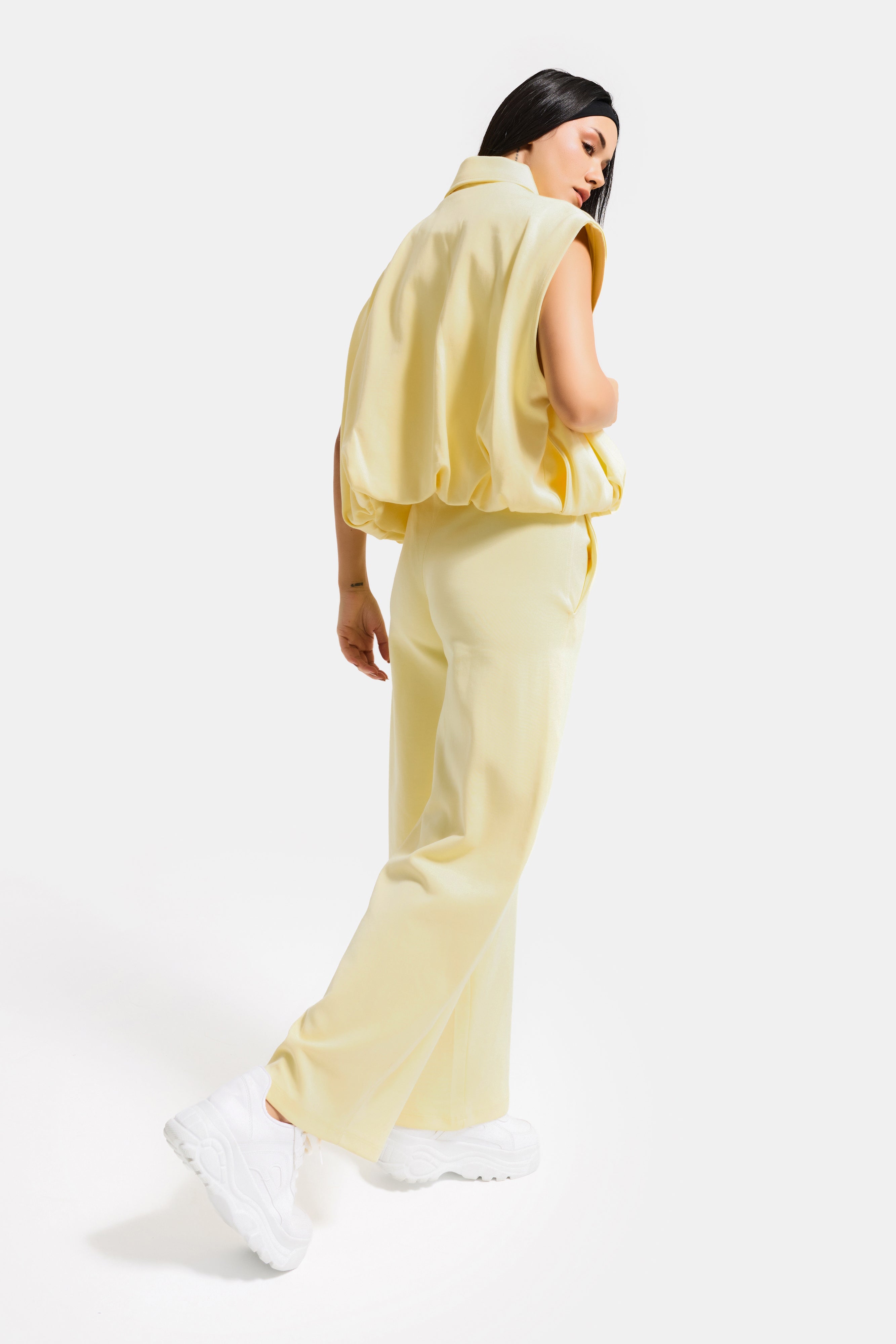 Kadın Sarı Renk s6-108 Alt Üst 2'li Kombin Tasarım Takım