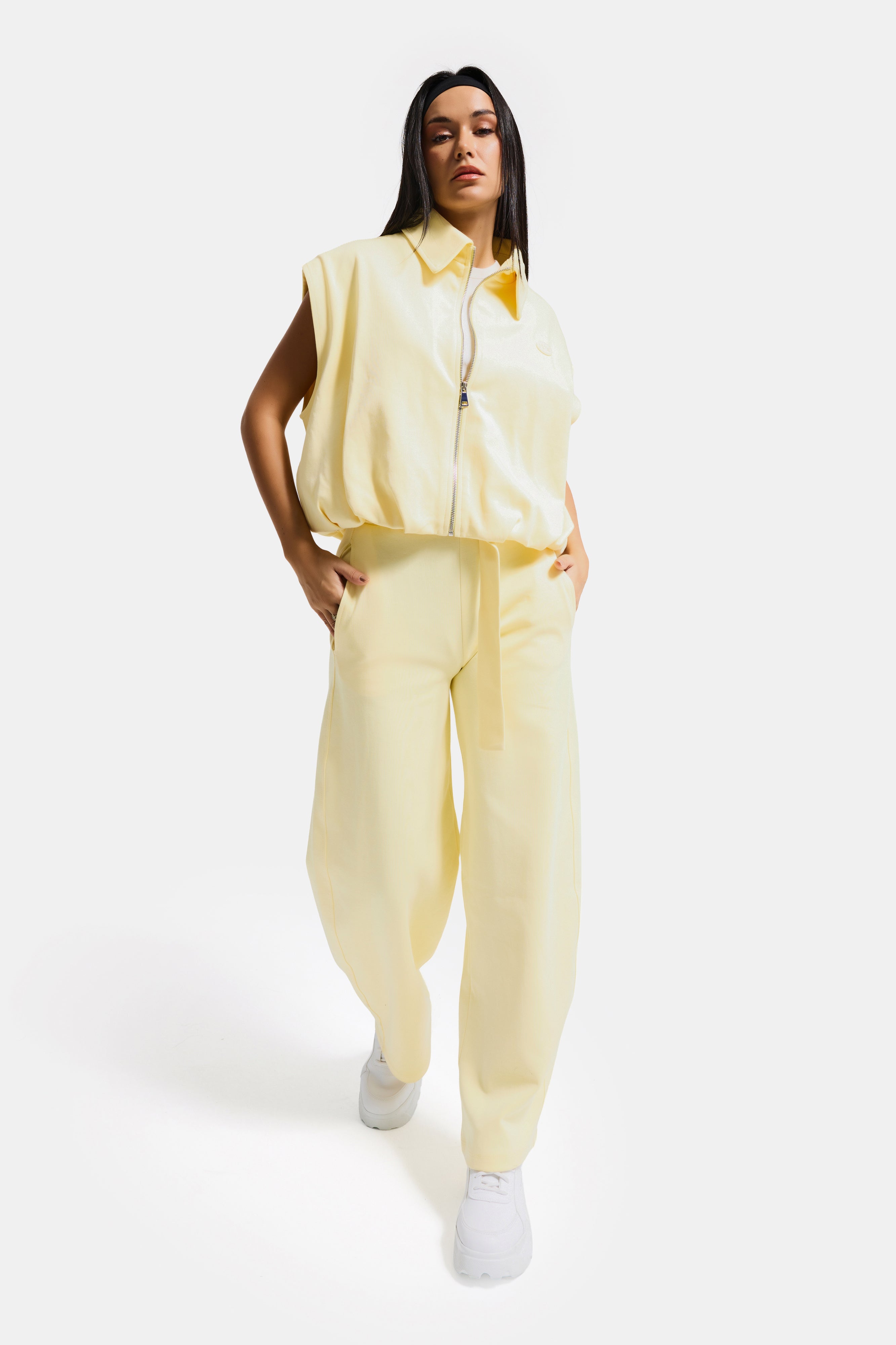 Kadın Sarı Renk s6-108 Alt Üst 2'li Kombin Tasarım Takım