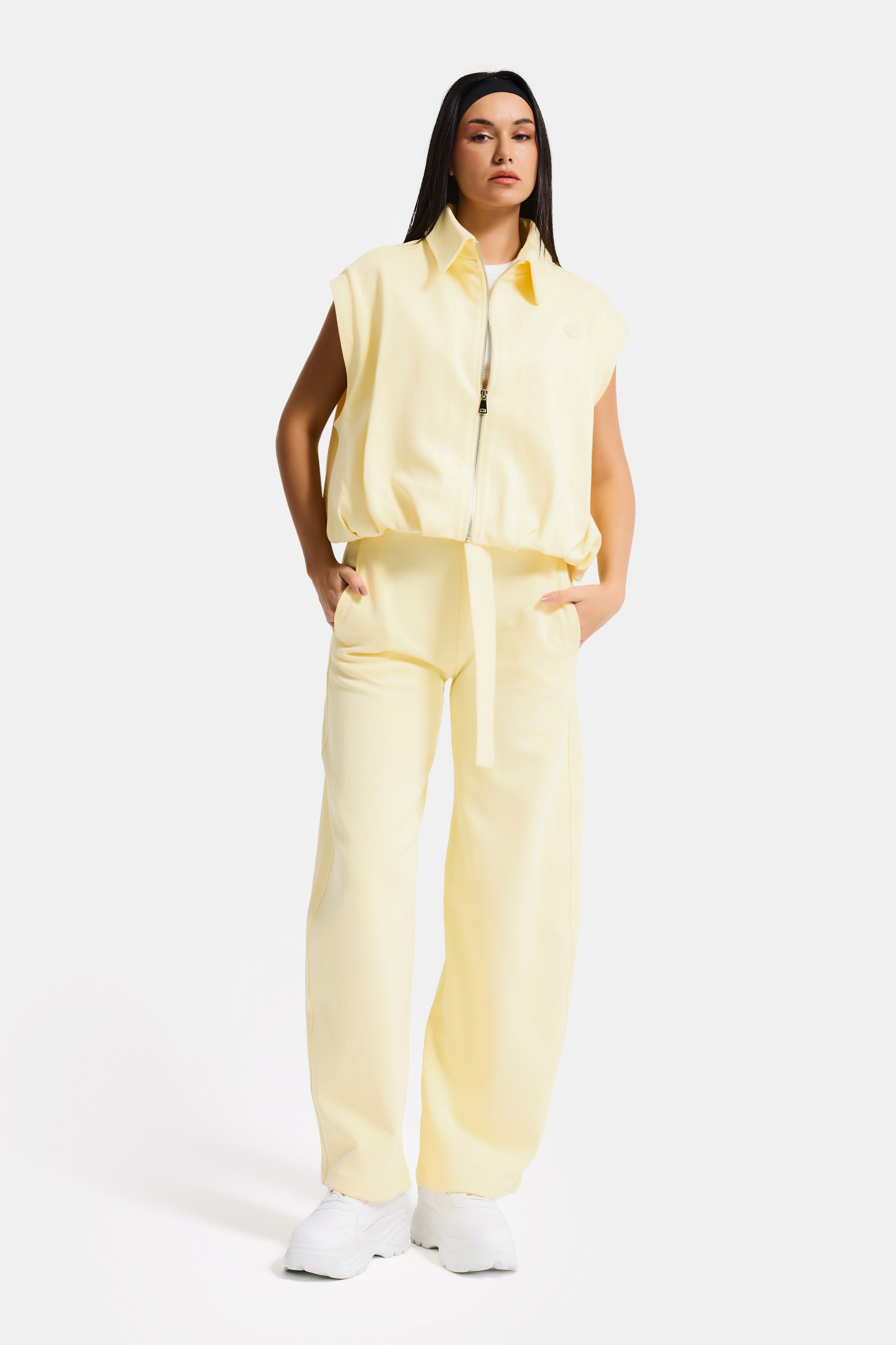 Kadın Sarı Renk s6-108 Alt Üst 2'li Kombin Tasarım Takım