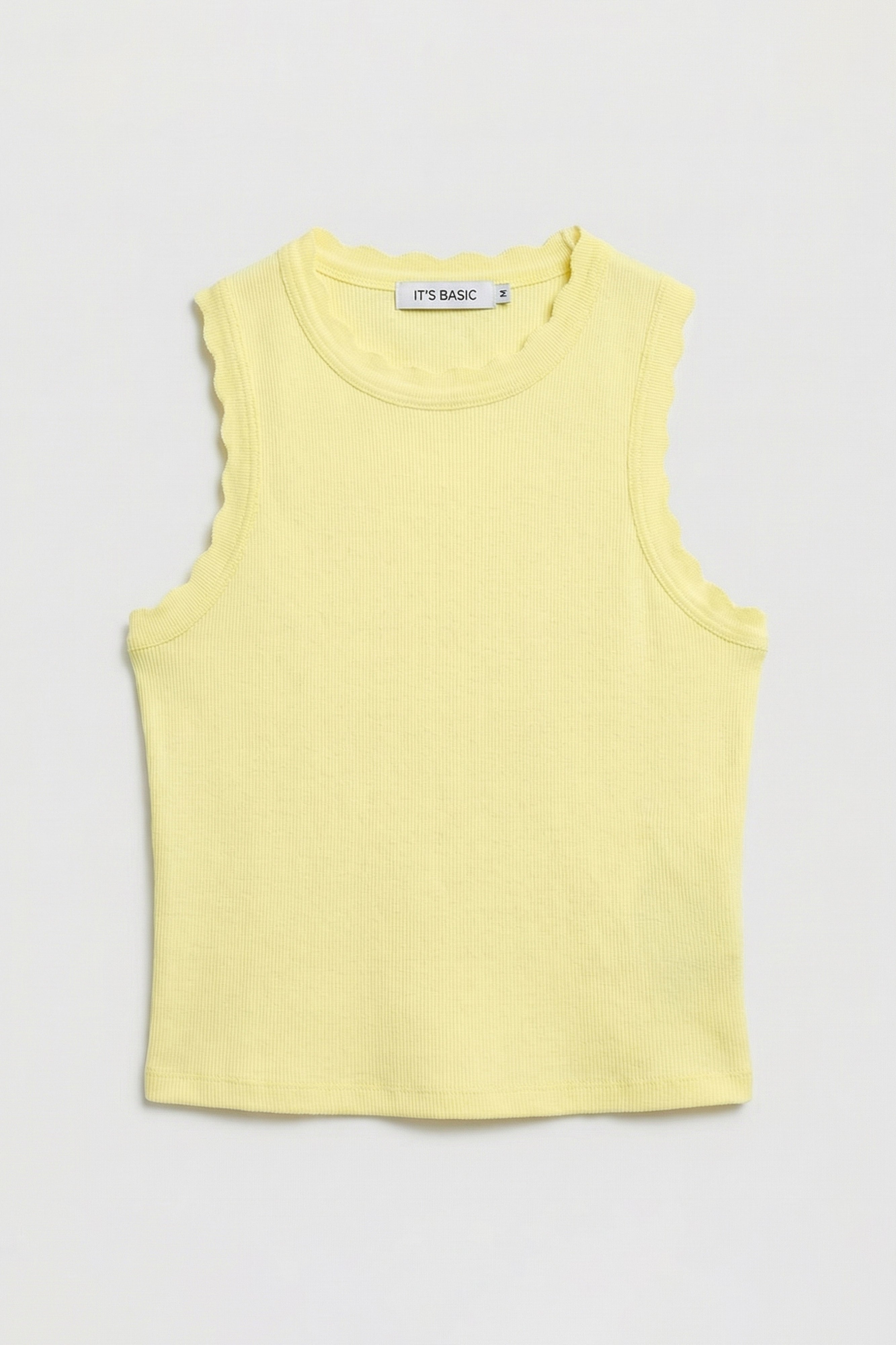 Kadın Sarı s6-108 Crop İnce Yazlık Triko Body