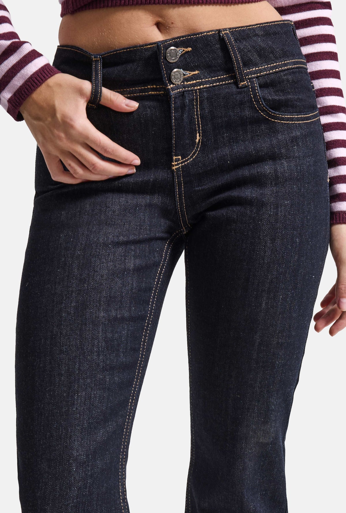 Kadın Selvedge 7w6-50 Slim Flare Fit Esnek Kumaş Denim Jean