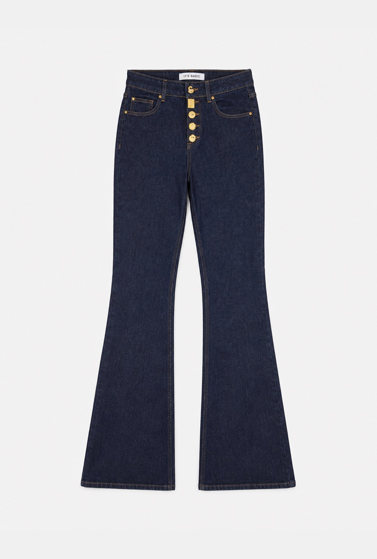 Kadın Selvedge V-7w6-50 Flare Fit Aksesuar Detaylı Tasarım Denim Jean