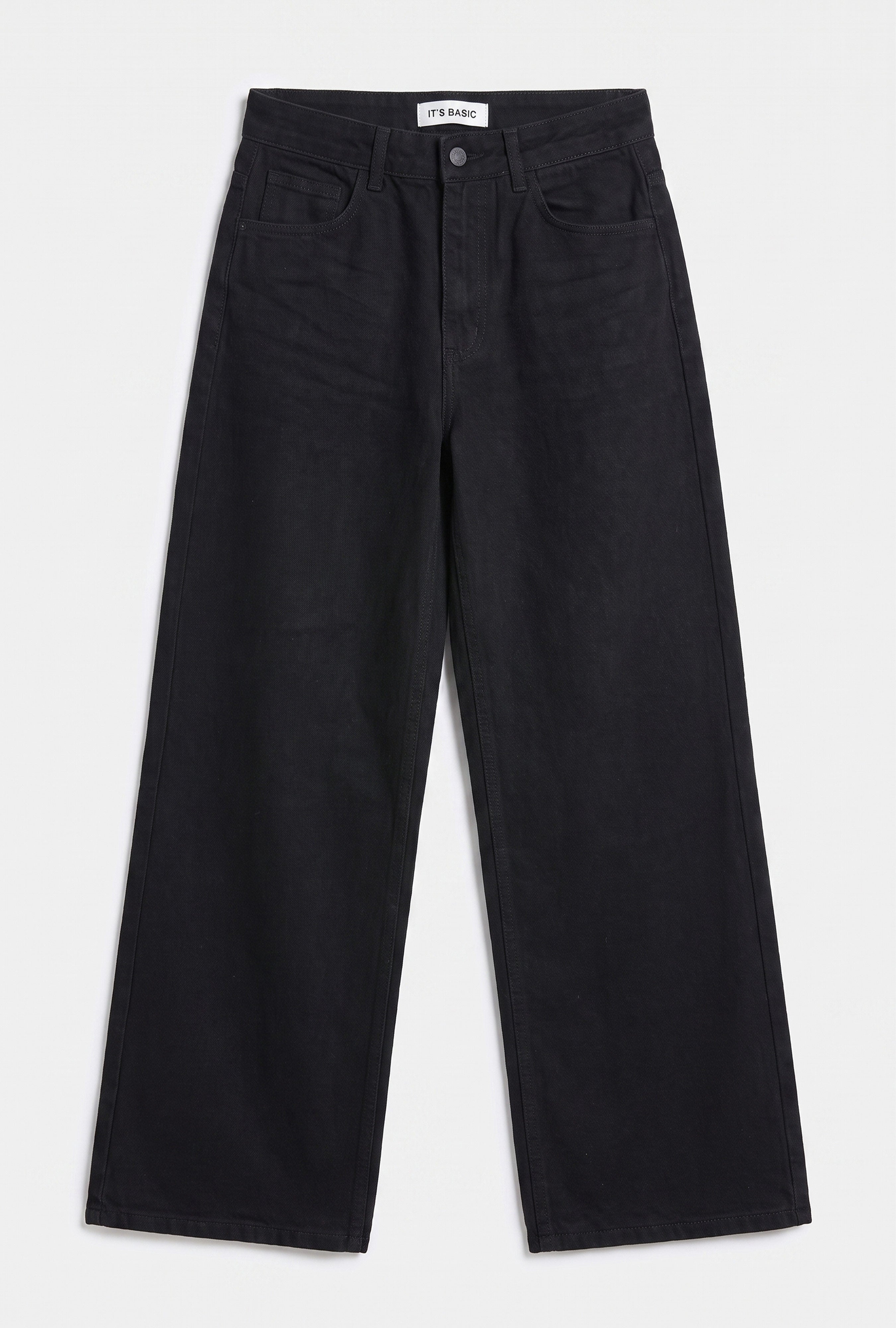 Kadın Siyah 1w6-1 Baggy Fit Bol Kesim Denim Jean